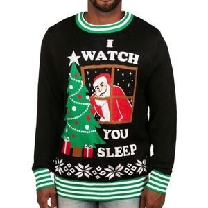 Tipsy Elves I Watch You Sleep Ugly Christmas Sweater
